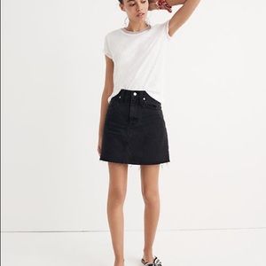 Black denim madewell skirt